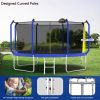 12FT Trampoline with Basketball Hoop, ASTM Approved Reinforced Type Outdoor Trampoline with Enclosure Net