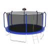 12FT Trampoline with Basketball Hoop, ASTM Approved Reinforced Type Outdoor Trampoline with Enclosure Net