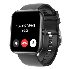 A221 Big Screen Men Smart Watch BT Call AI Voice Sport Watch Fitness Tracker Waterproof Women Smartwatch Men (Color: BLACK)