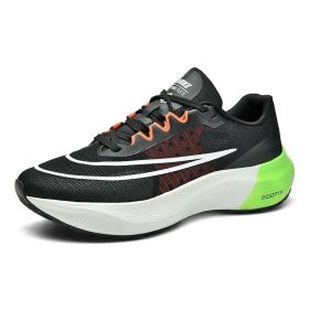 New men's running shoes trend fashion everything men's sports shoes casual shoes tide shoes large size shoes (Color: Black green, size: 42)