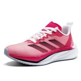 Summer new couple carbon plate sports shoes Breathable running sports shoes fashion men's and women's sports shoes (Color: Pink, size: 36)