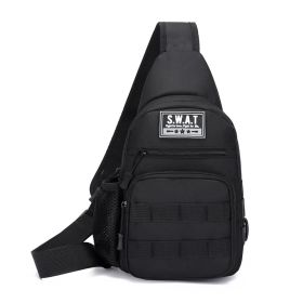 Sling Bag Chest Shoulder Backpack Fanny Pack Crossbody Bags for Men (Color: BLACK)