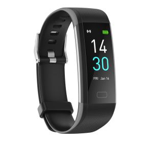 S5 Fitness Tracker Smart Watch Sports Watch Bracelet blood pressure fitness heart rate meter step temperature waterproof sports bracelet (Color: BLACK)
