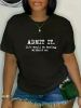 Women's Funny "Admit It, Life Would Be Boring Without Me" Graphic T-Shirt - Casual Short Sleeve Tee, Black with White Lettering, Perfect for Casual