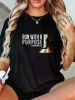 Fashion Tshirt Bible Verse 1 Corinthians 9:26 Running Fitness T-Shirt