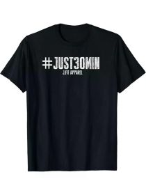 It Only Takes 30 Minutes a Day to Start Exercising! All-Round Fitness T-Shirt, Comfortable And Casual Short Sleeves, Daily Wear (Color: BLACK, size: M)