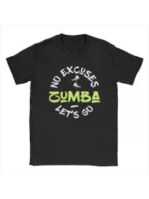 Vintage Happy Z-Zumbas Dance Fitness T-Shirts Men O Neck Cotton T Shirt Healthy Sports Short Sleeve Tees Gift (Color: BLACK, size: S)