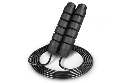 Speed Jump Rope with Foam Handles, (Option: Black)