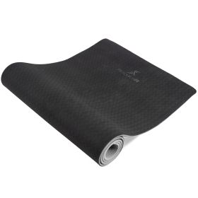 Natura TPE Yoga Mat 1/4", (Option: Black/Grey)